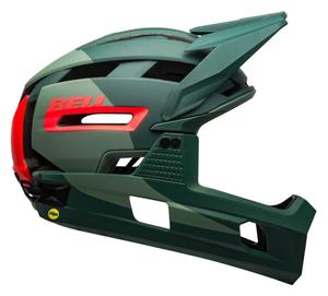 Kask full face BELL SUPER AIR R MIPS SPHERICAL matte gloss green infrared (52-56)