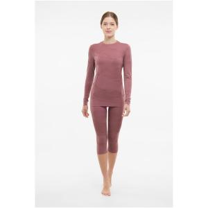 Bielizna damska zestaw VIKING Gasher Lady Set 3/4 Merino różowa (M)