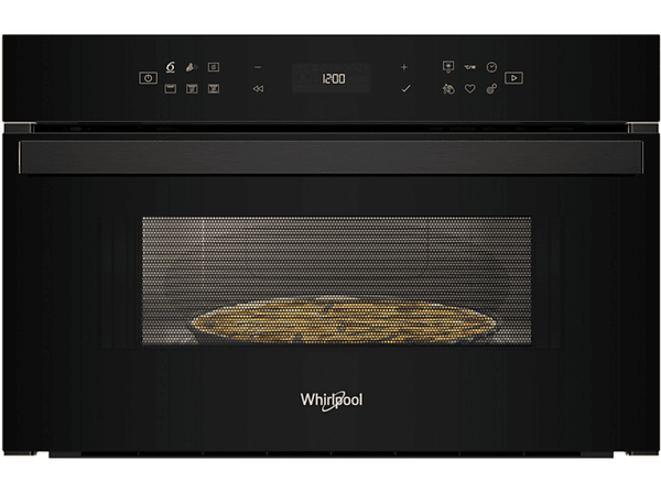 Kuchenka mikrofalowa z grillem do zabudowy WHIRLPOOL WMD6O4TB Crisp Steam&Boil 1000W 31l Czarny