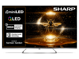 Telewizor QLED MiniLED SHARP 50JP7465E 50" 4K Google TV Dolby Vision Srebrny