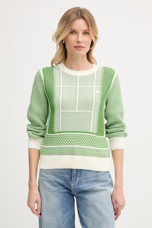 Lacoste sweter damski z bawełną