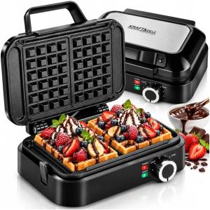 GOFROWNICA 2200W 2 DUŻE GOFRY REGULACJA CHRUPKOŚCI NIEPRZYWIERAJĄCA POWŁOKA