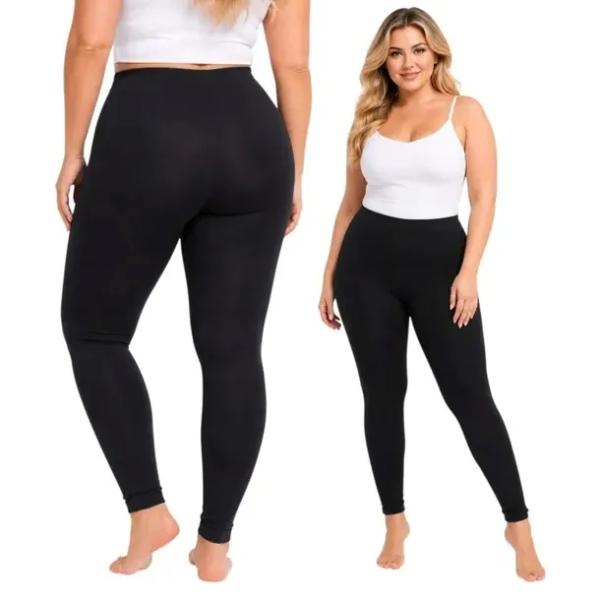Leginsy bambusowe PLUS SIZE wysoki stan elastyczne klasyczne długie 6XL