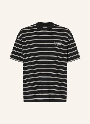 Allsaints Koszulka Undergrnd Stripe schwarz