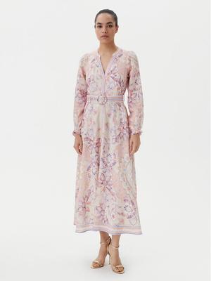 Hale Bob Sukienka letnia with linen 4ZCA612M Beżowy Regular Fit