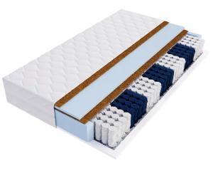 Materac 160x200 pocket kieszeniowy twardy kokos H4/H3 dwustronny CARBO MAX
