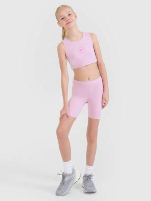 4F krótkie legginsy dziecięce sportowe 4FJWSS25TFSTF041 czarne (158/164)