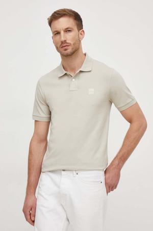 BOSS Orange polo męskie bawełniane z elastanem Passenger