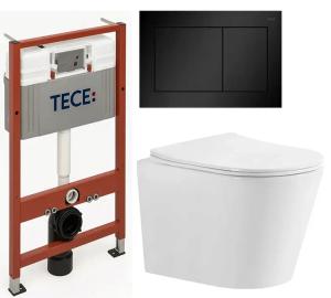 ZESTAW PODTYNKOWY 7W1 STELAŻ TECE +MUSZLA WC NOVA SLIM +PRZYCISK +DESKA WO