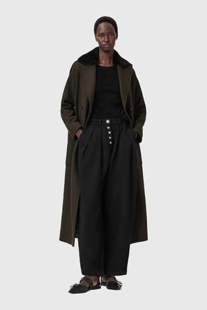 AllSaints płaszcz z dodatkiem wełny