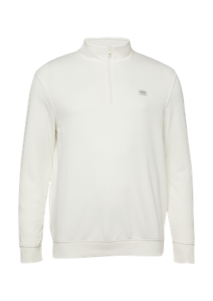 Bluza z troyerowym kołnierzem i naszywką z logo
