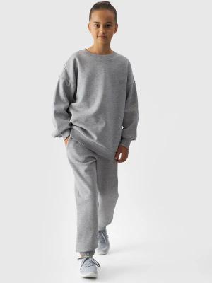 4F JUNIOR Spodnie dresowe unisex U0920 szare (152)