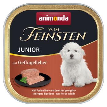 animonda Vom Feinsten mokra karma dla psa, Junior, Wątróbka drobiowa 22x150 g