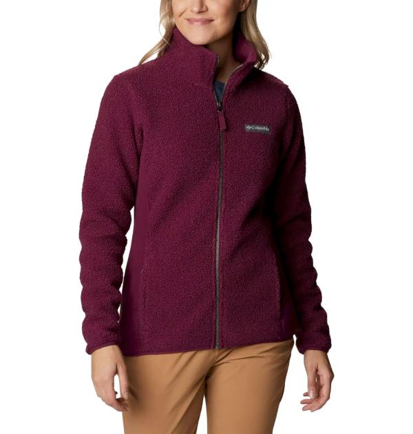 Bluza polarowa damska Columbia Panorama Full Zip Marionberry bordowa (S)