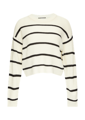 Sweter z dzianiny w paski
