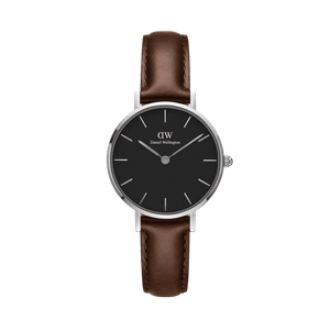 Daniel Wellington DW Watch Petite Bristol Black Silver 32mm