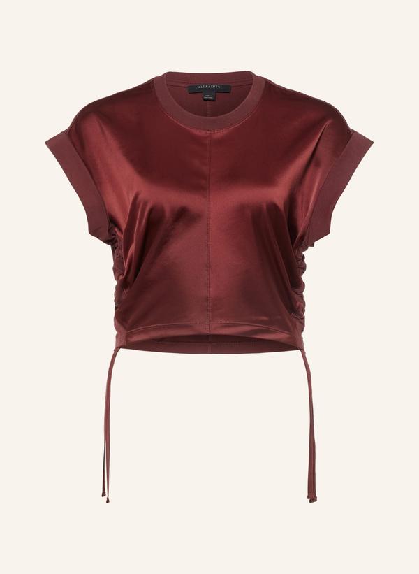 Allsaints T-Shirt Mira Z Mieszanki Materiałów rot