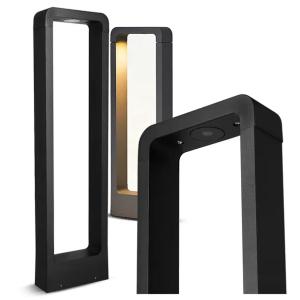 LAMPA OGRODOWA LED SŁUPEK 80 cm IP44 Stojąca Czarna Barwa Neutralna Ramka