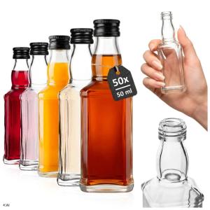 50x BUTELECZKI 50 ml DANIELS BUTELKI do MINIBARU BUTELKI NA WÓDKĘ NALEWKI