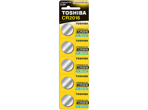 Baterie TOSHIBA CR2016 5 szt.