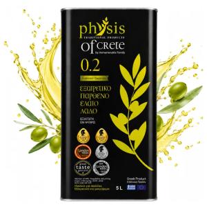 Oliwa z oliwek extra virgin grecka 5l Physis of crete naturalna świeża 0,2%