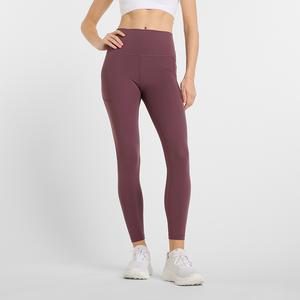 Legginsy damskie do jogi New Balance Harmony WP51124FDP – bordowe