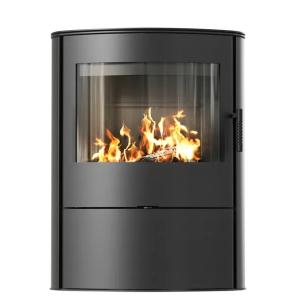 Piec KRATKI ROLLO/2 8kW fi 150 EKOPROJEKT Czarne Wyłożenie na Drewno