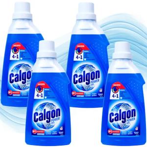 CALGON Zestaw 4 sztuki do czyszczenia pralki 750 ml Gel zmiękcza wodę