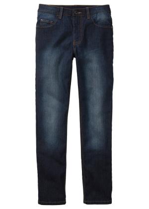 Jeansy o kroju slim fit z regulowanym paskiem, straight