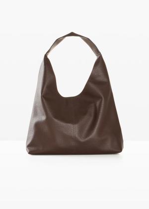 Torba typu shopper o fakturze groszkowanej skóry