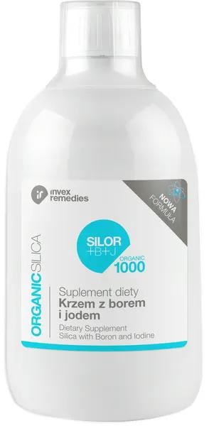 Invex SILOR+B+J ORGANIC 1000 Krzem z borem i jodem Suplement diety 500 ml