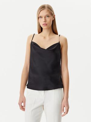 Rinascimento Top CFC0019818002 Czarny Regular Fit