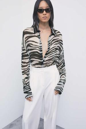 Przezroczysta zebra Koszula