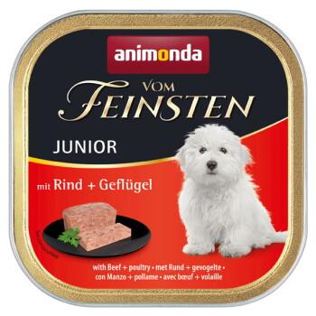 animonda Vom Feinsten mokra karma dla psa, Junior, Wołowina i drób 22x150 g