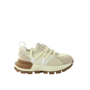 Damskie sneakersy skórzane beżowy GOE TT2N4021