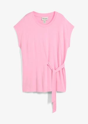 T-shirt z miękkiej mieszanki wiskozy