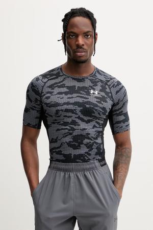 UNDER ARMOUR t-shirt treningowy męski UA HG Printed SS czarny (L)