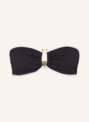 Seafolly Góra Bikini Typu Bandeau Beach Bound schwarz