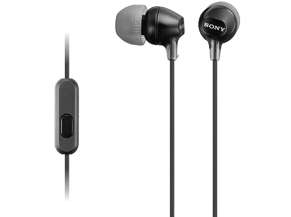 Słuchawki przewodowe dokanałowe SONY MDR-EX15AP z mikrofonem Czarny