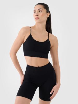 4F biustonosz sportowy damski do ćwiczeń 4FWSS25USBAF181 czarny (XL)
