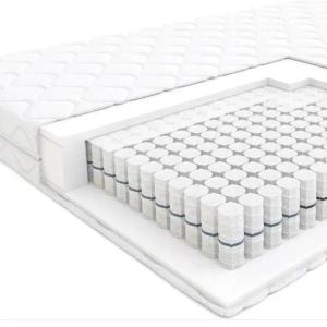 MATERAC Hilding STEP 80x200 cm Pokrowiec SILVER twardy sprężynowy