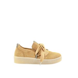 Damskie beżowe sneakersy z aplikacją 83.333.14