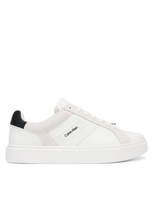 Calvin Klein Sneakersy Classic Cupsole Laceup Tape Lth YM0YM01430 Biały