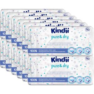 12 x KINDII CHUSTECZKI SUCHE biodegradowalne 50 szt