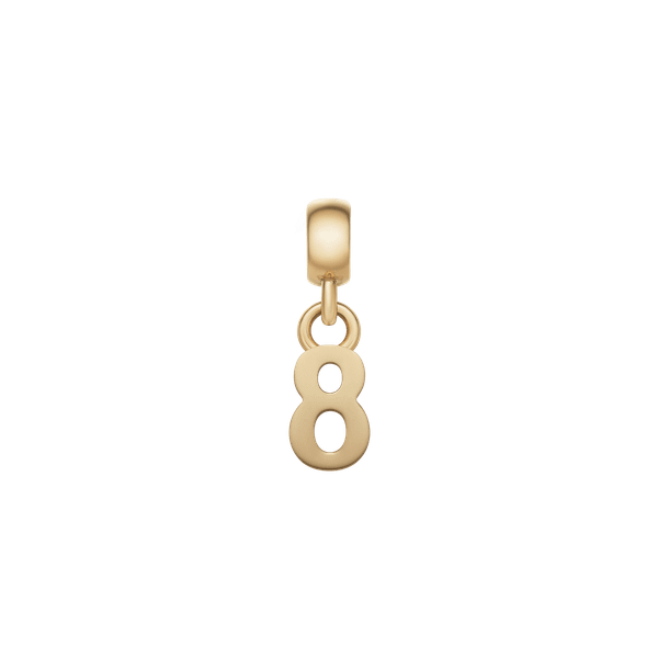 Daniel Wellington DW Charm Number 8 Gold