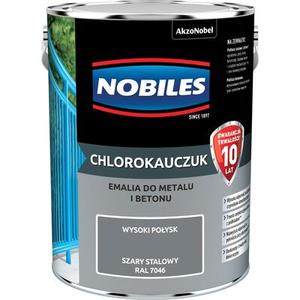 Emalia chlorokauczukowa szary stalowy 5 l