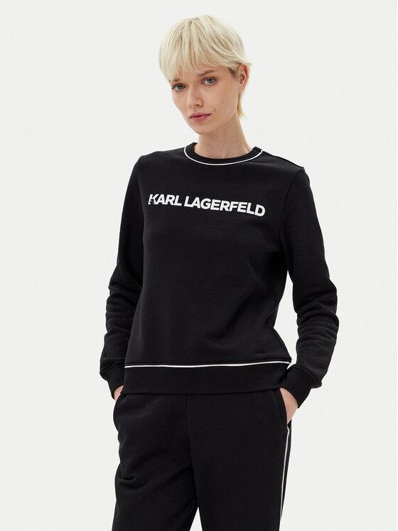 KARL LAGERFELD Bluza A2W20066 Czarny Regular Fit