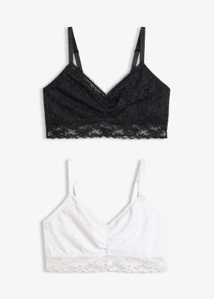 Biustonosz bustier z miękką koronką (2 szt.)