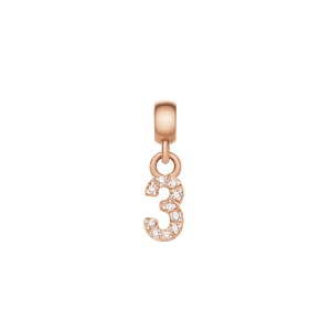 Daniel Wellington DW Charm Number 3 Rose Gold