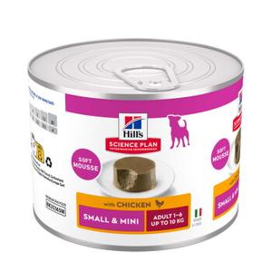 Hill's Science Plan karma mokra dla psa, Small & Mini Adult, mus z kurczakiem Z kurczakiem 12x200 g